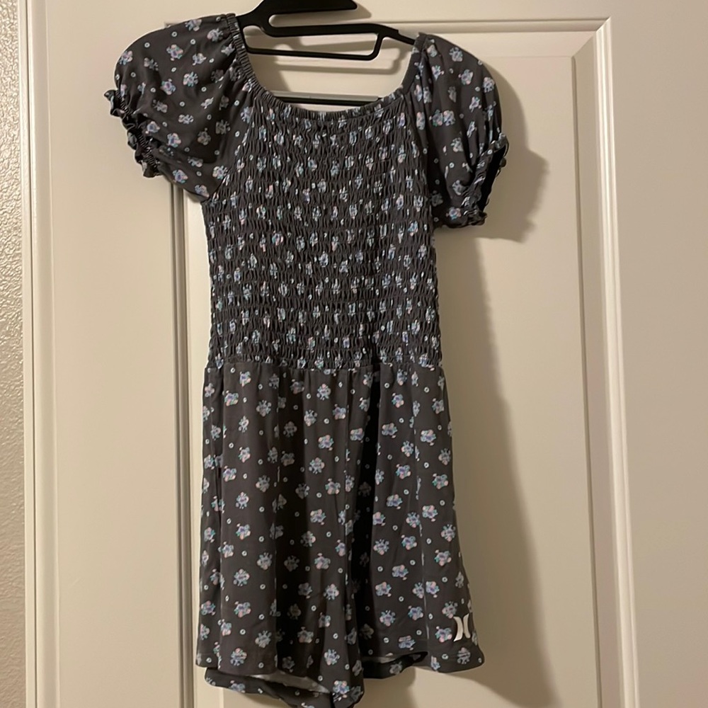 NWOT Hurley Girls Smocked Floral Romper